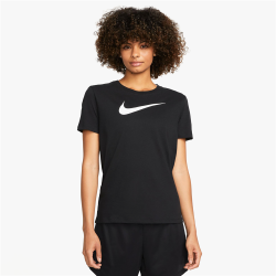 Nike Women's Dri-fit Swoosh Black Tee