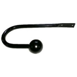 Metal Curved Tieback Arm With Ball Black Pack Of 2