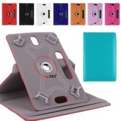 Universal Leather Case For Android Tablet Pc 7" Folio 360 Degree Rotating