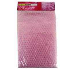 Colored Bubble Wrap - Pink - 5 Sheets Size 11" X 7.5" By Premier