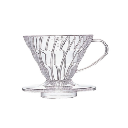 Hario V60 Pour-over Coffee Dripper - 01 1-2 Cup Clear Plastic