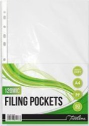 A4 Pp Filing Pockets - Clear 120 Micron 50 Pack