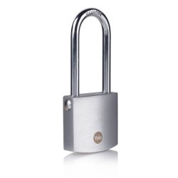 50MM Brass Long Shackle Padlock With Chrome Finish
