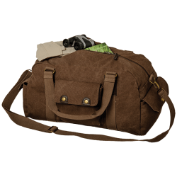 Out Of Africa Canvas Duffel Bag With Single Front Pocket