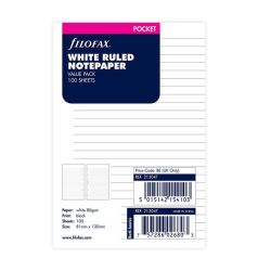 Organiser Pocket White Ruled Notepaper Value Pack