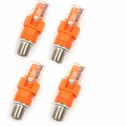 Lotcow 4PCS Rf To RJ45 Converter Adapter F-type Connector Rf Female To RJ45 Male Coaxial Coax Barrel Coupler Adapter
