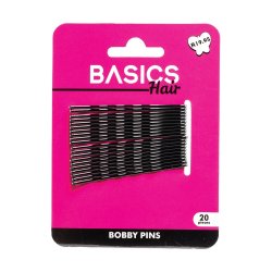 Basics Hair Bobby Pin 6.5CM 20PCS - Black