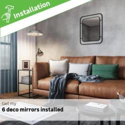 6 Deco Mirrors Installation Fee