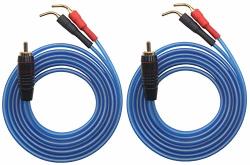 Kk Cable V1-W2 18 Gauge Ofc Speaker Wire Pair With Rca Male White & Red To 2 Pair Pin 4PIN Plugs V1-W2 1.5M 4.92FT
