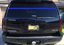 Police Officer Support Thin Blue Line Rear Window Decal Blue Lives Matter Leo Law Enforcement 70"WIDE By 2"HIGH