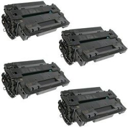 HP Compatible 55X CE255X Black High Yield Laser Toner Cartridge Laserjet M525 4 Pack
