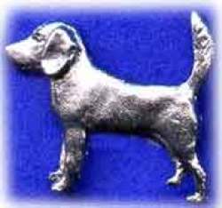 Dog Brooch Silver Plated - Beagle