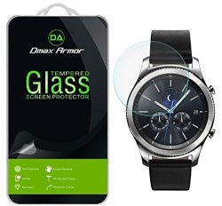 Samsung 3-pack Gear S3 Frontier Classic Screen Protector Full Screen Coverage Dmax Armor Tempered Glass 0.3mm 9h Hardness Anti-scratch Anti-fingerprint Bubble Free Ultra-clear