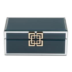 @home Box Teal Mirror With Deco Clasp 20X12X8CM