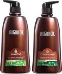 Argan Oil From Morroco Shampoo & Conditioner Twin Pack 750ML + Posa Sulfate Free Twin Hair & Scalp Oil