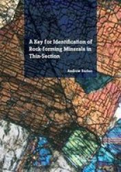 A Key For Identification Of Rock-forming Minerals In Thin Section Hardcover