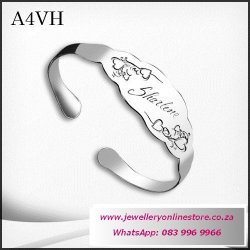 Valentine Gifts - Personalized Open End Bangle Plus Engraving