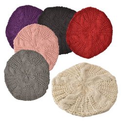 Ladies Knitted Beret - Assorted Colours