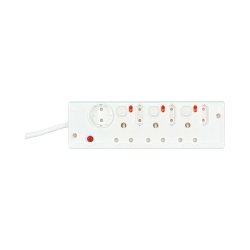 LinkQnet 7-PORT Multiplug With Switches - 1X 10A Shuko- 3X 6A Euro And 3X 15A Sa