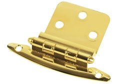 Style Selections 32154BBXLG - 2-3 4 In. 70MM X 2-1 8 In. 54MM Surface Cabinet Hinge - Polished Brass - 10 Pair 20 Hinges