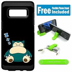 For Samsung Galaxy Note 8 Defender Rugged Hard Cover Case - Pokemon Snorlax Zzz