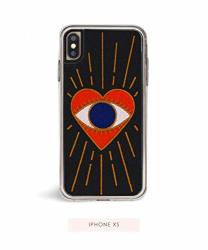 Zero Gravity Compatible With Iphone X xs Visions Phone Case - Embroidered Eye Heart Design - 360 Protection Drop Test Approved