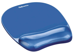 Fellowes Crystal Gel Mouse Pad wrist Rest Blue
