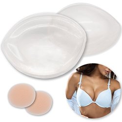 Funnyo Silicone Gel Bra Pads Inserts Waterproof Transparent Breast