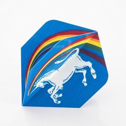 1 X Set Unicorn Rainbow Blue Dart Flights Standard