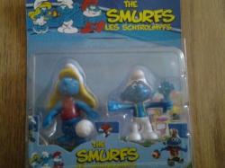 Smurf Set Of 2 Plastic Figurine Characters - Work For Cake Toppers Also