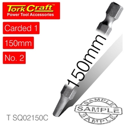 Tork Craft Square Recess Pwr Bit NO.2X150MM 1 CARD