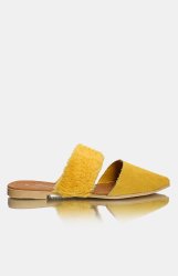 Ladies' Slip On Sandals - Mustard - Mustard UK 7