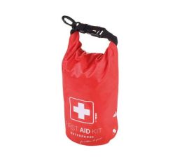 Troika First Aid Kit Waterproof With Roll Top And Carabiner Red white