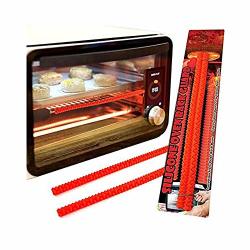 Dztz Oven Rack Shields Touch-free Silicone Oven Edge Guards Heat Resistant Insulation Sleeve Stove Toaster Ovens Edge Protector Protect Against Burns And Scars Red