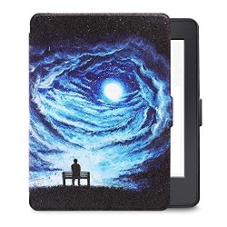 Lhhz-u Kindle Paperwhite Case Cover Premium Leather Smart Cover For Kindle Paperwhite Auto Wake sleep Fits 2012 2013 2015 And 2016 Versions. Looking At The Stars