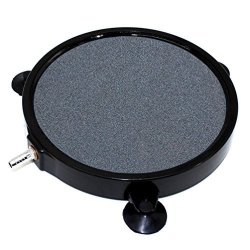 Growneer 8 Inch Air Stone Disc W shell And Suction Cups Micropore Mineral Bubble Diffuser For Hydroponics Aquarium Tank Pump