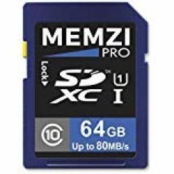Memzi Pro 64GB Class 10 80MB S Sdxc Memory Card For Nikon Coolpix L840 L830 L820 L810 L620 L610 L340 L330 L320 L310 L120 L32
