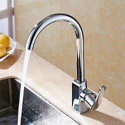 Kitchen Sink Faucet Monocle Single Lever 304 Stainless Steel Swivel Spout Modern Mixer Taps 2 Water Outlet Modes