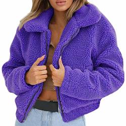 Rambling Fashion New Womens Ladies Warm Artificial Wool Coat Zipper Jacket Winter Parka Outerwear