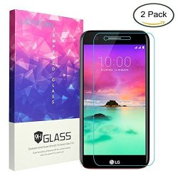 LG K10 Screen Protector Lamshaw 9H Tempered Glass Screen Protector For LG K10 K430 2 Pack