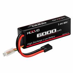7.4V 2S 6000mAh 30C TRX plug Lipolymer Battery for 1//10 /& 1//8 RC Buggy Car Truck