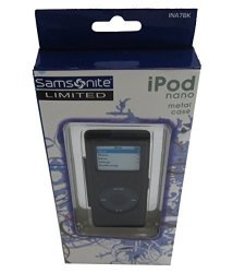 Samsonite Newest Ultra Superior Quality Metal Case For Apple Ipod Nano 2ND Generation Protective Cover In Black With No-stratch Padded Interior