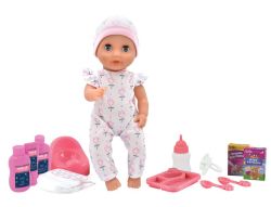 Dolllsworld Baby Tinkles Drink And Wet Doll 38CM 15 With Accessories