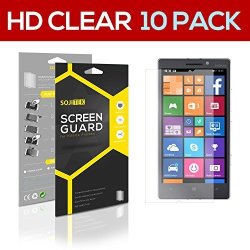 Sojitek Nokia Lumia 930 Premium Ultra Crystal High Definition HD Clear Screen Protector 10-PACK - Lifetime Replacements Warranty + Retail Packaging