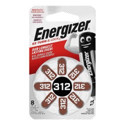 Energizer Hearing Aid Batteries 312-8PACK