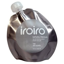 Iroiro Premium Natural Semi-permanent Hair Color 130 Iro Silver 8OZ