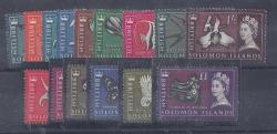 Solomon Islands 1965 Qeii Set Of 15 Fine Unmounted Mint