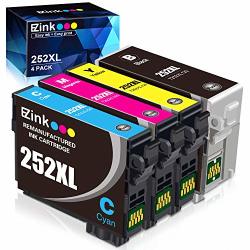 E-z Ink Tm Remanufactured Ink Cartridge Replacement For Epson 252XL 252 XL T252 T252XL120 To Use With Workforce WF-3640 WF-3620 WF-7110 WF-7710 WF-7720 1