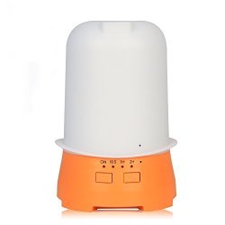 Ycta 120ML Essential Oil Diffuser Ultrasonic Aromatherapy Cool Mist Humidifier With 7 Vibrant Changeable LED Lights Top Hat Shape Bedroom Humidifiers For Kids Baby Office Orange