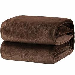 Yizhi Miaow Pet Blankets For Large Dogs Premium Fluffy Fleece Medium Puppy Blankets Soft And Warm 40X27INCHES Solid Color Brown
